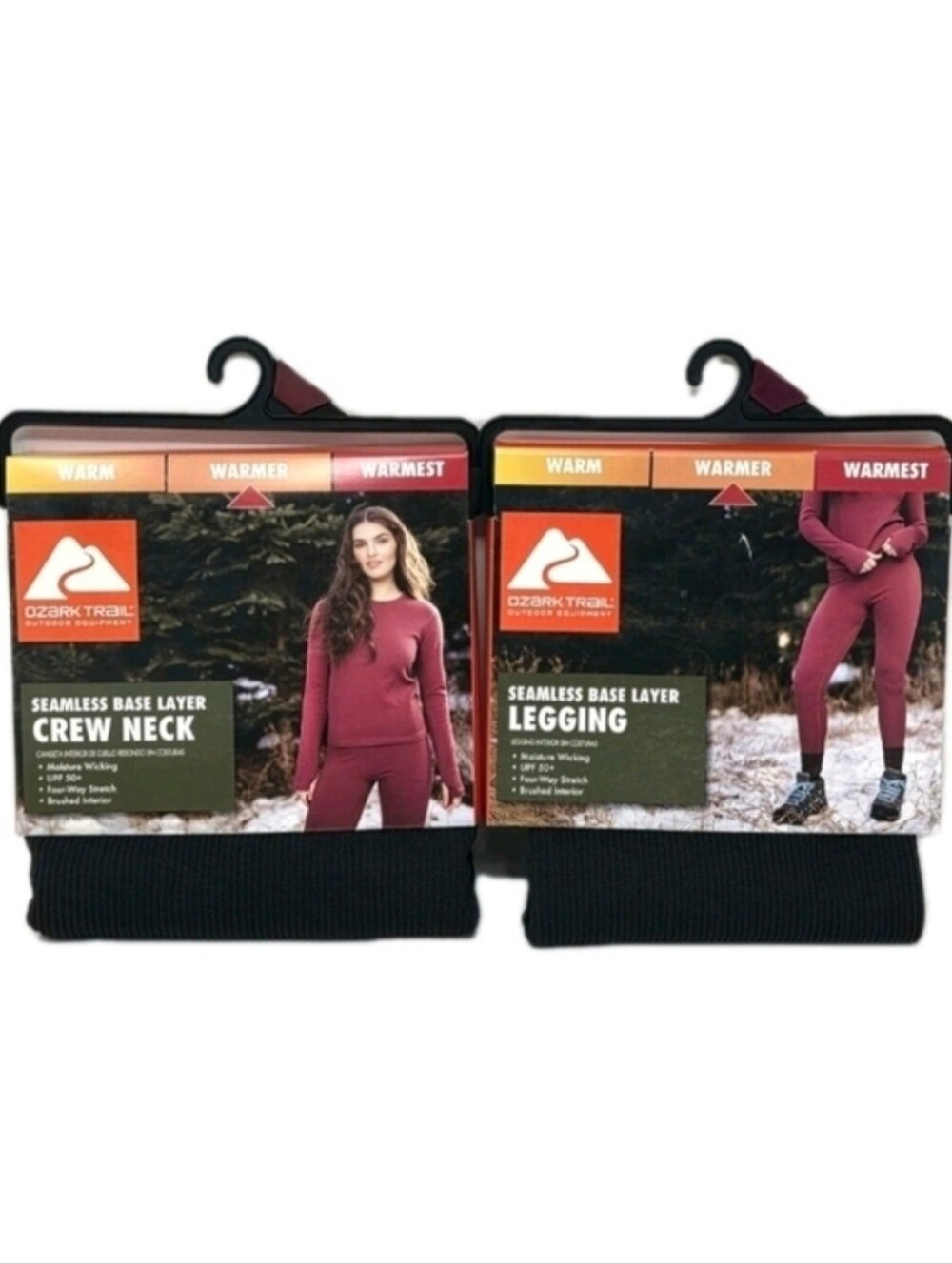 Ozark Trail Women's 2XL Warmer Seamless Ribbed Thermal Set Legging + Crew Top - Picture 2 of 15